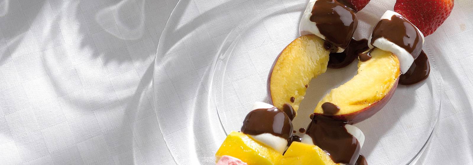 Marshmallowfruitspiesen met chocoladesaus recept Allerhande Albert