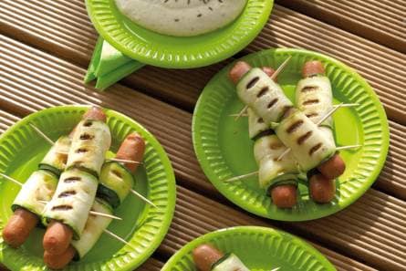 Vegetarische worstjes met mosterdmayonaise