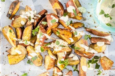 Zoete-aardappelsalade met yoghurt