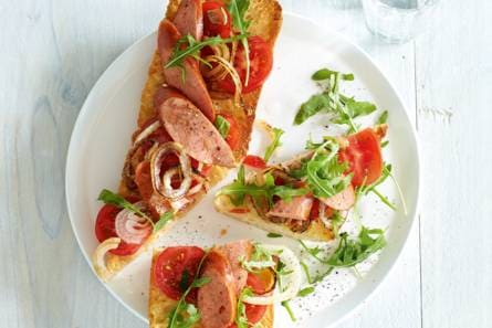 Tomaatciabatta met Italiaanse worst