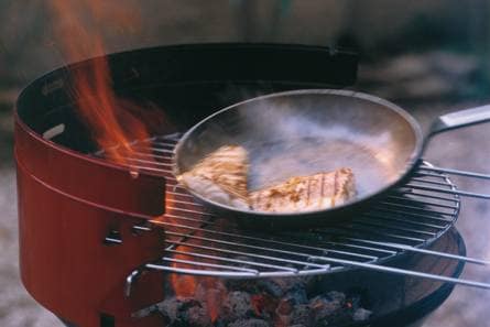 Zeewolf geflambeerd met ouzo