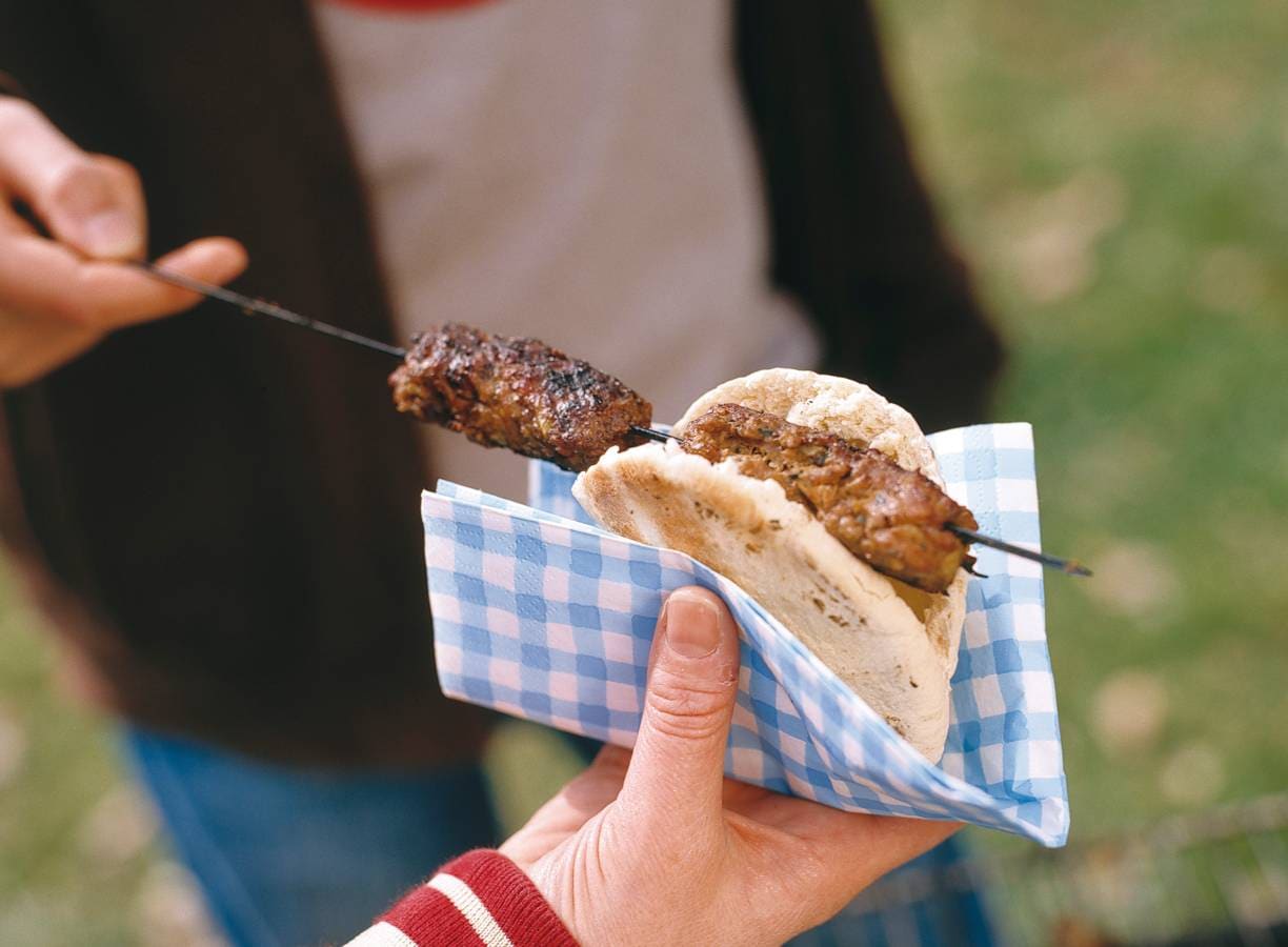 Turkse kebabs van lamsgehakt