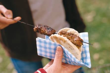 Turkse kebabs van lamsgehakt