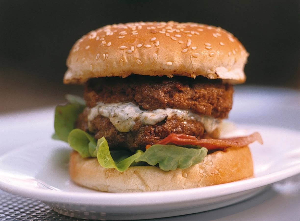 Blauwe kaasburgers