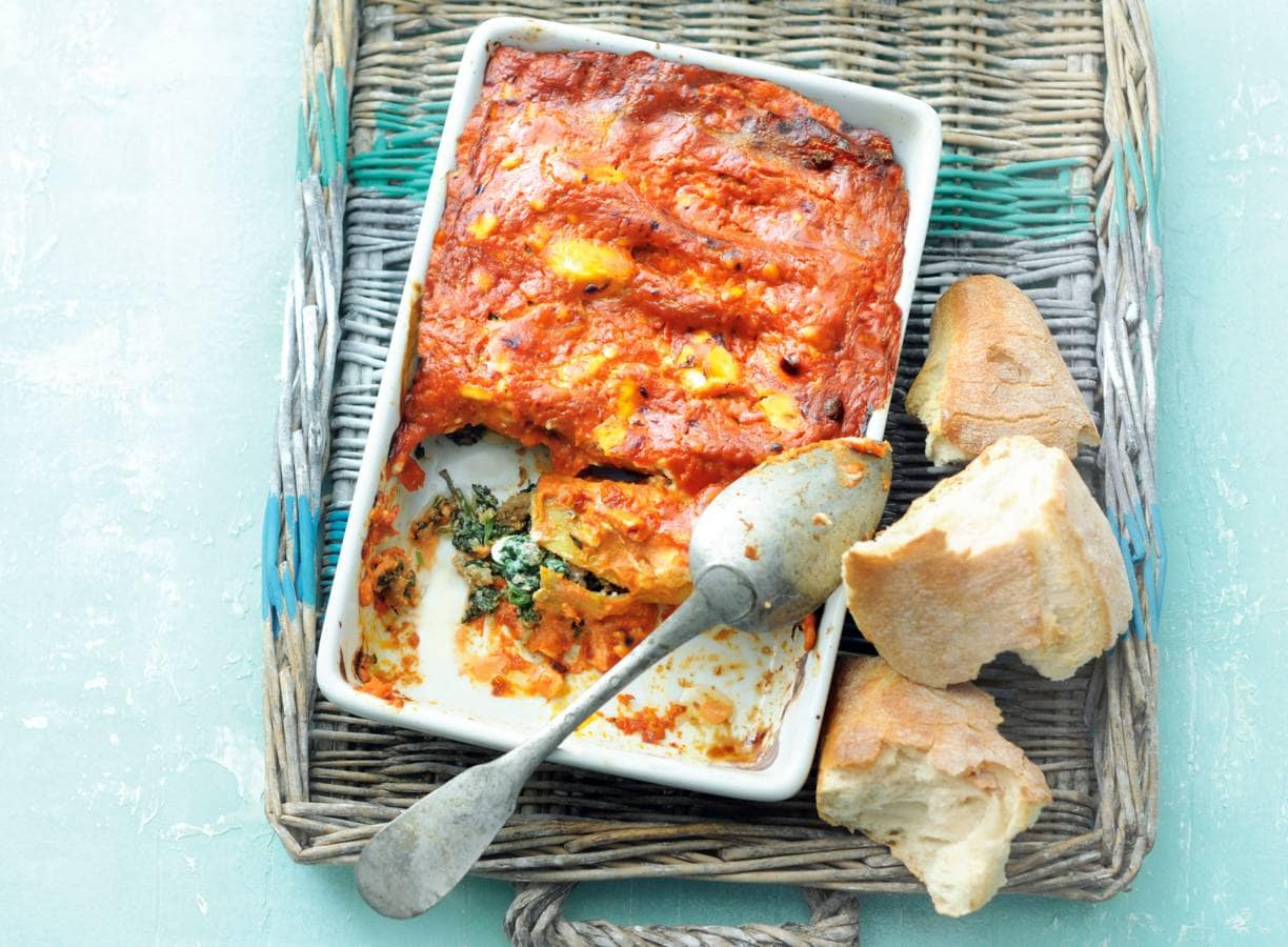 Cannelloni met spinazie en ricotta