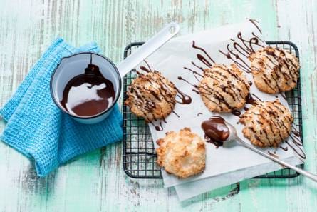 Kokosmakronen met chocolade