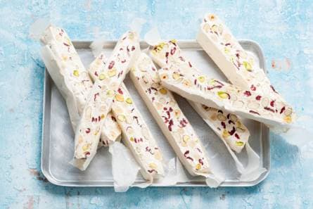 Nougat met noten en cranberry's