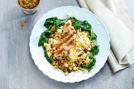 Kip met za'atar en Siciliaanse couscous