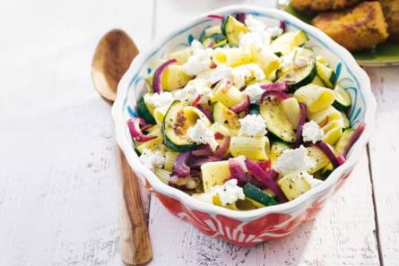 Rigatoni met courgette en ricotta