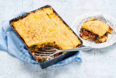 Polenta lasagne bolognese