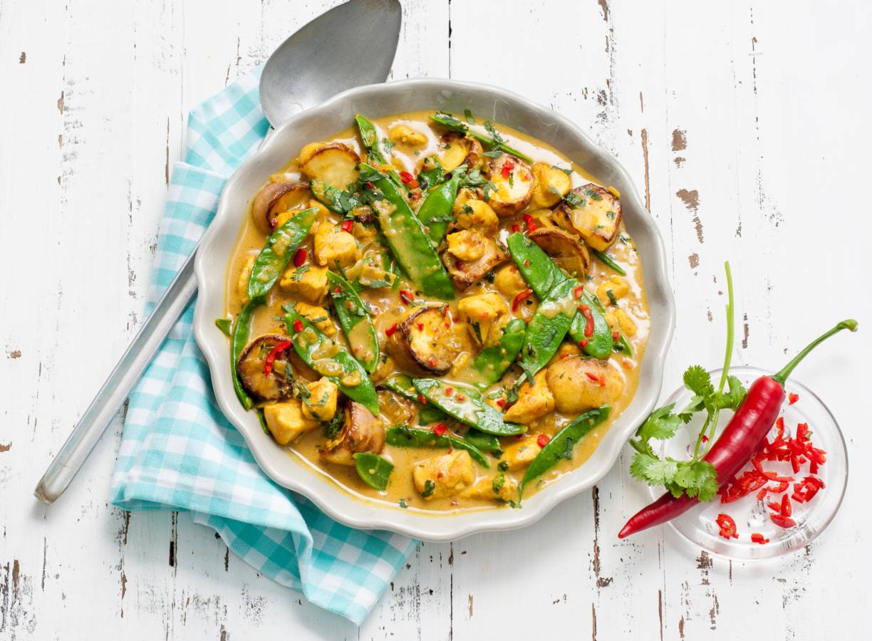 Orkaan Bermad overzien Indiase curry met kokosmelk, kip en meirapen recept - Allerhande | Albert  Heijn