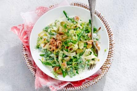 Tagliatelle met citroen en Hollandse garnalen