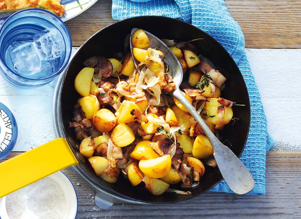 Gebakken aardappelen met spek en ui recept Allerhande Albert Heijn