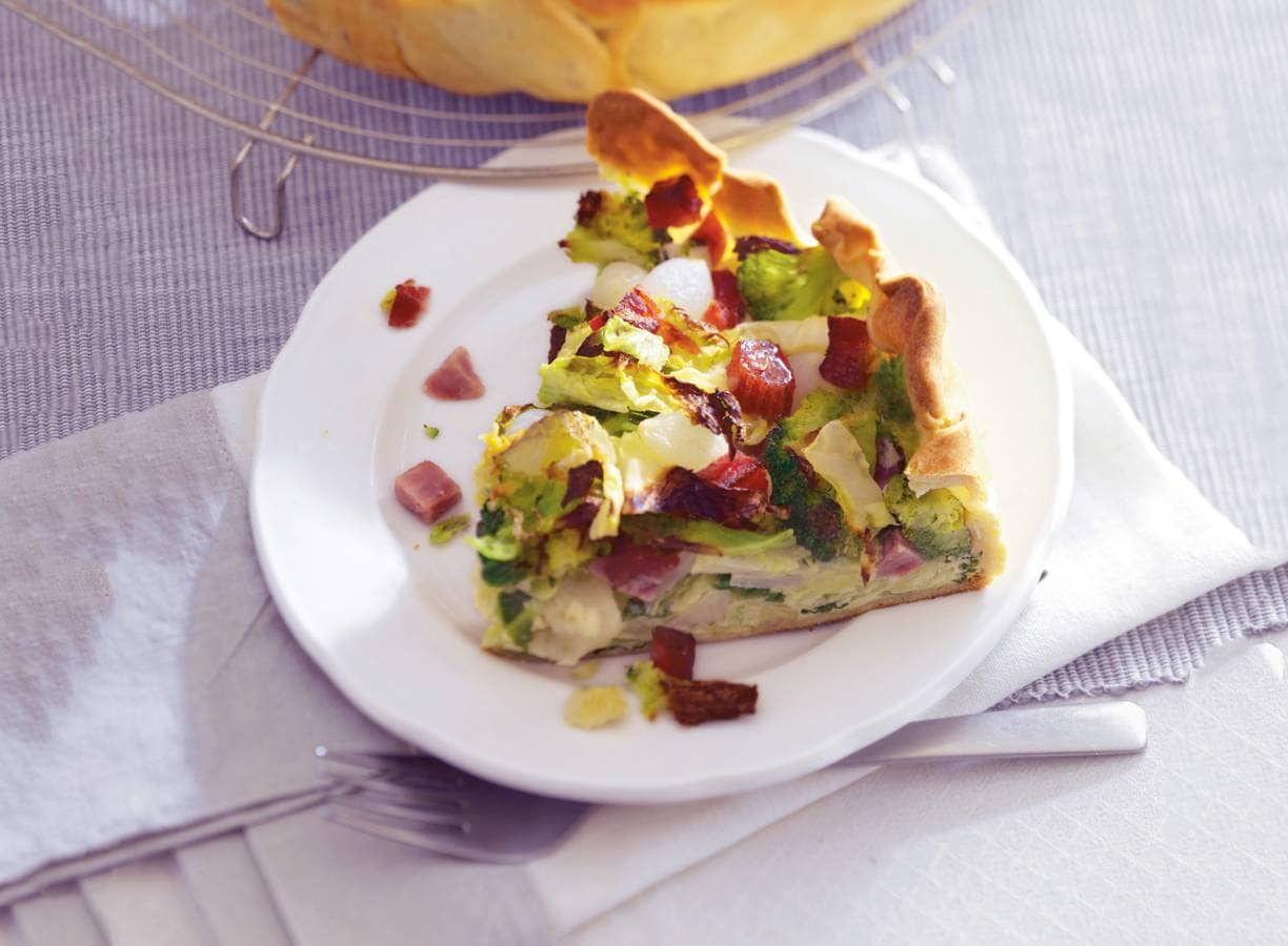 Groentequiche met spekjes