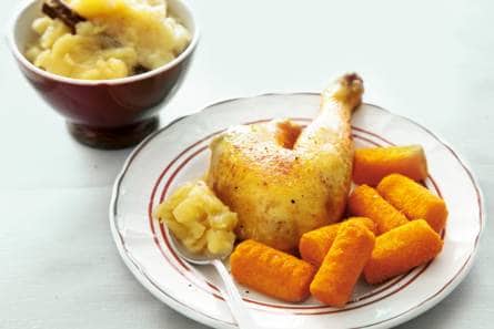 Kip met zelfgemaakte appelmoes