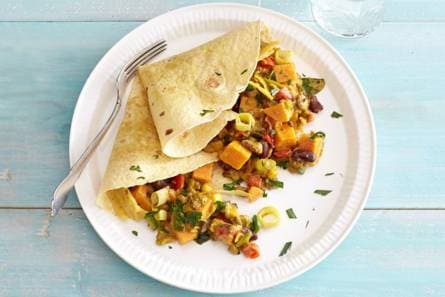Roti met Surinaamse kerriesaus