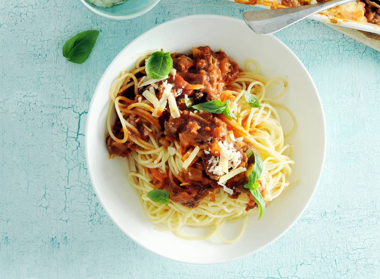 Spaghetti bolognese met rijkgevulde saus