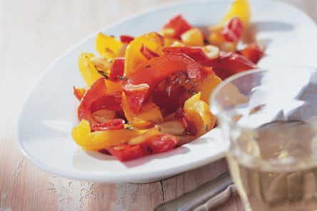 Pittige gebakken paprika's