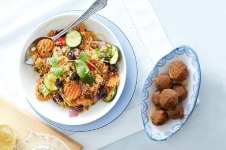 Pittige gehaktballetjes met couscous