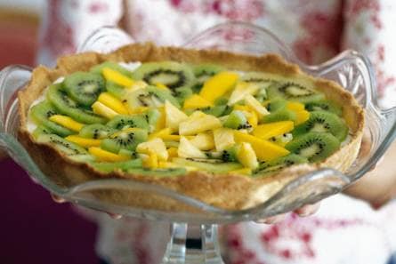 Taart met tropisch fruit
