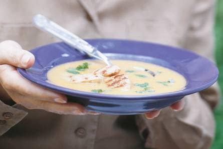 Wortelsoep met gember en rode curry