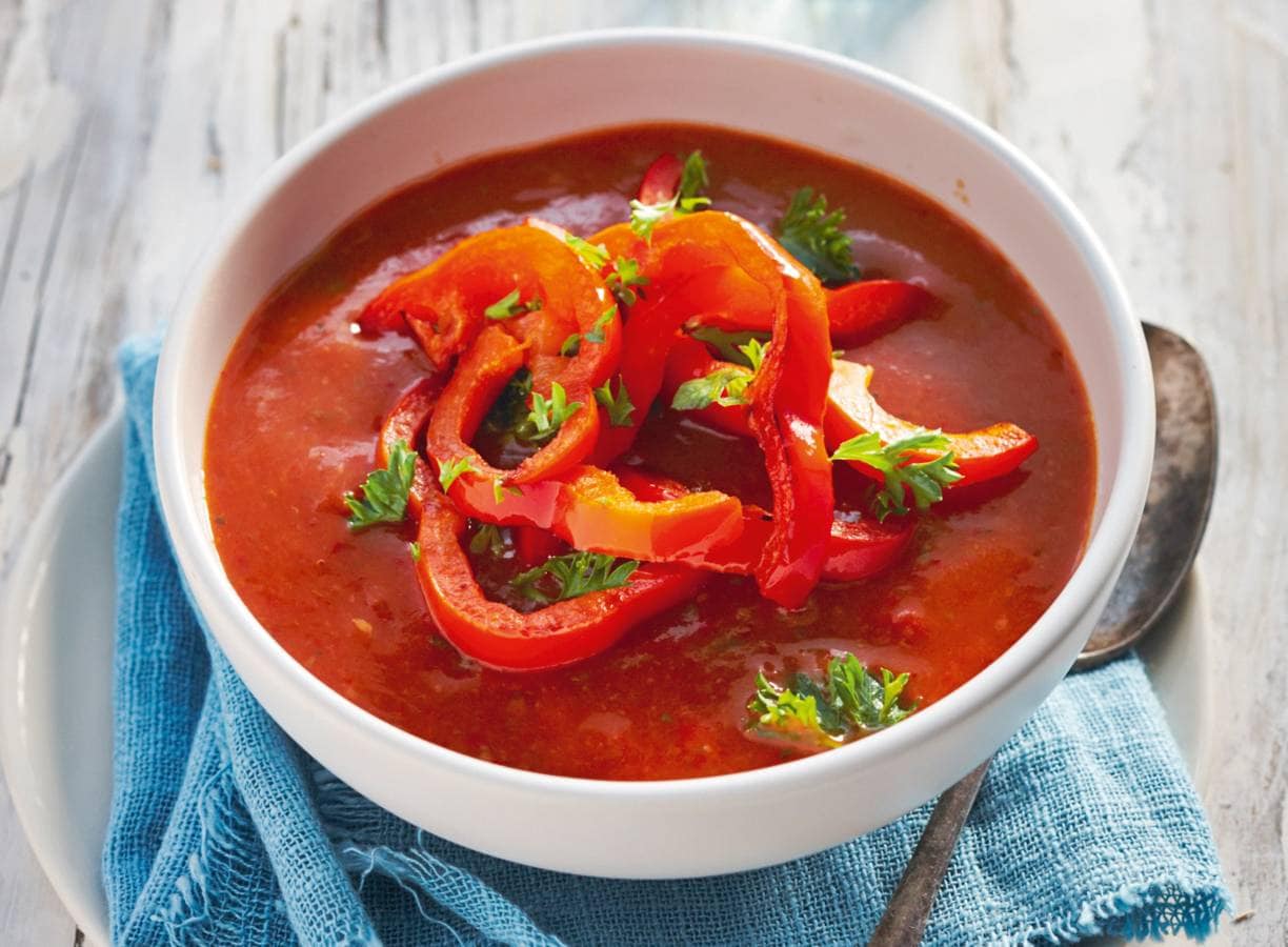 Paprika-courgettesoep