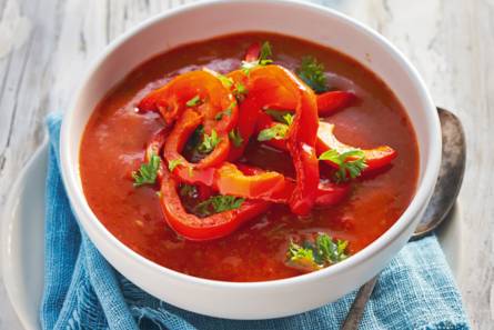 Paprika-courgettesoep