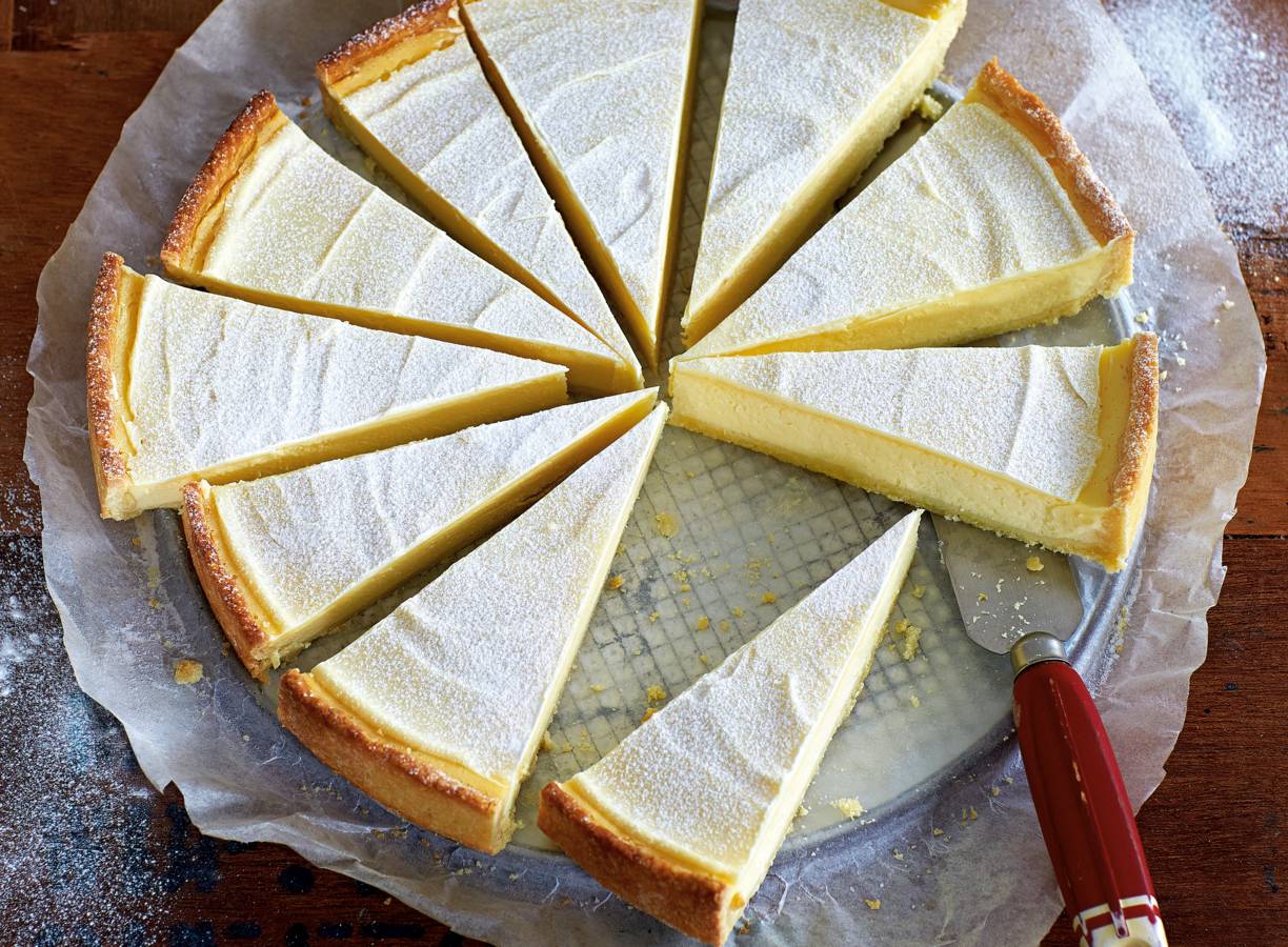 Witte chocoladetaart