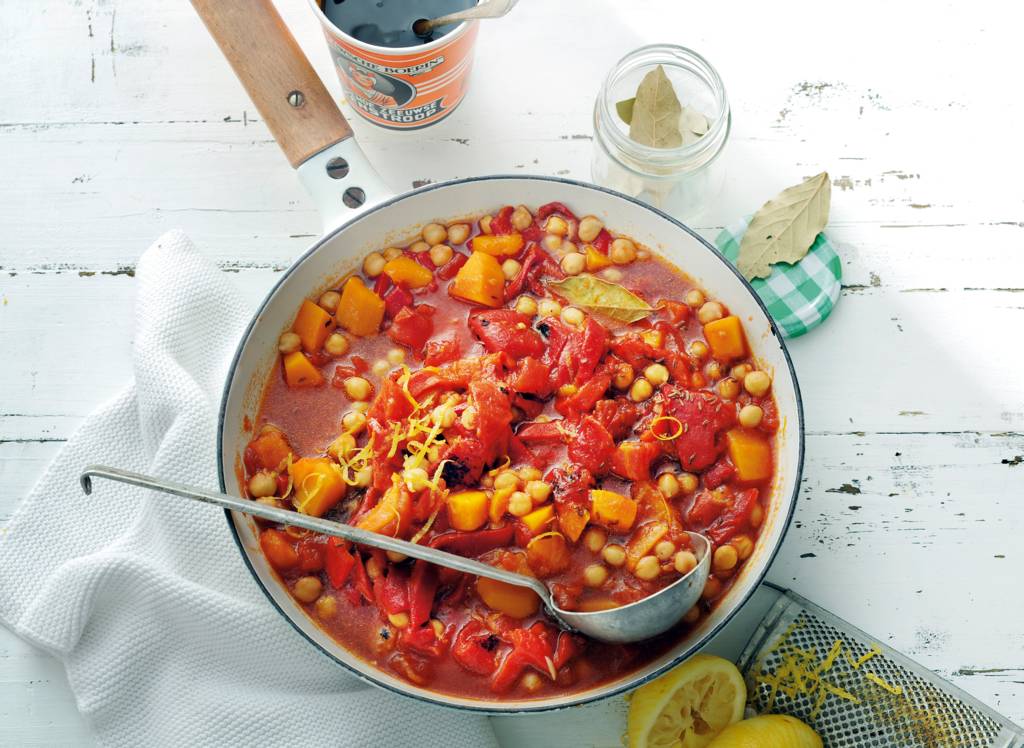 Pompoen-paprikastoof. 