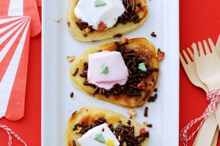 Chocopannenkoekjes met marshmallows