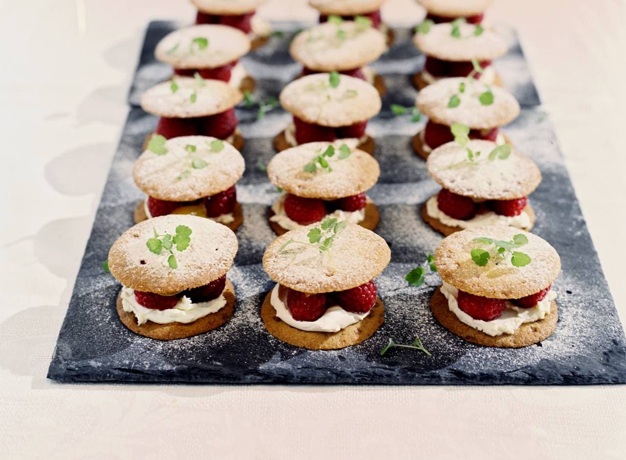 Lemoncurd & frambozensandwich