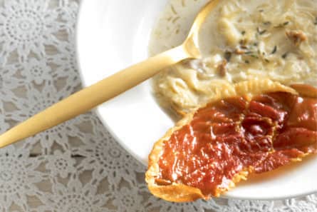 Zuurkoolsoepje met Parmaham