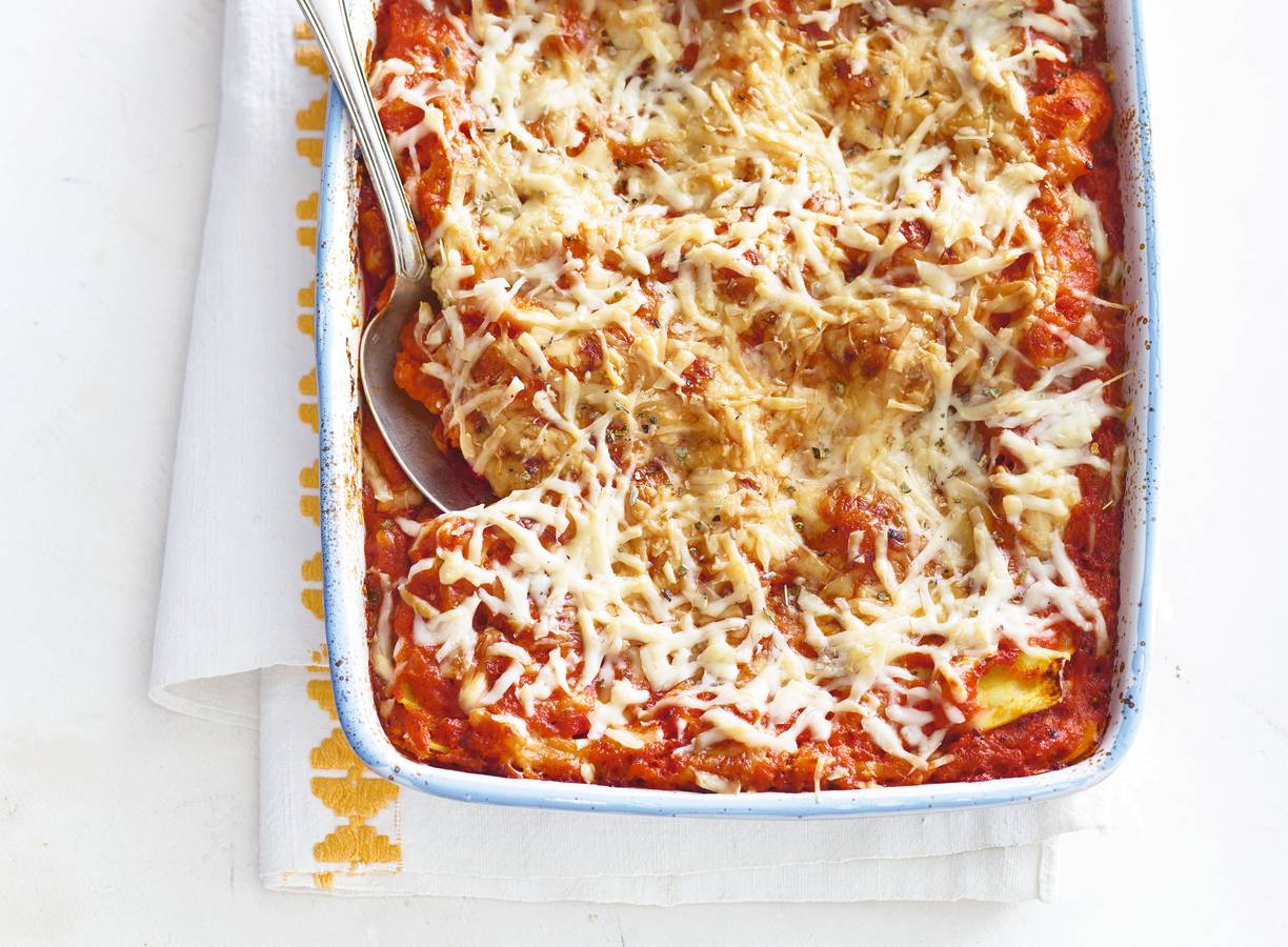Lasagne van biet, pompoen en geitenkaas