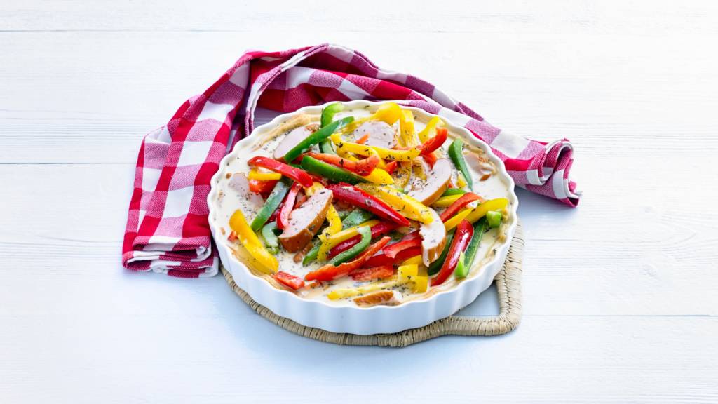 Hartige taart met kip en paprika Recept Allerhande Albert Heijn