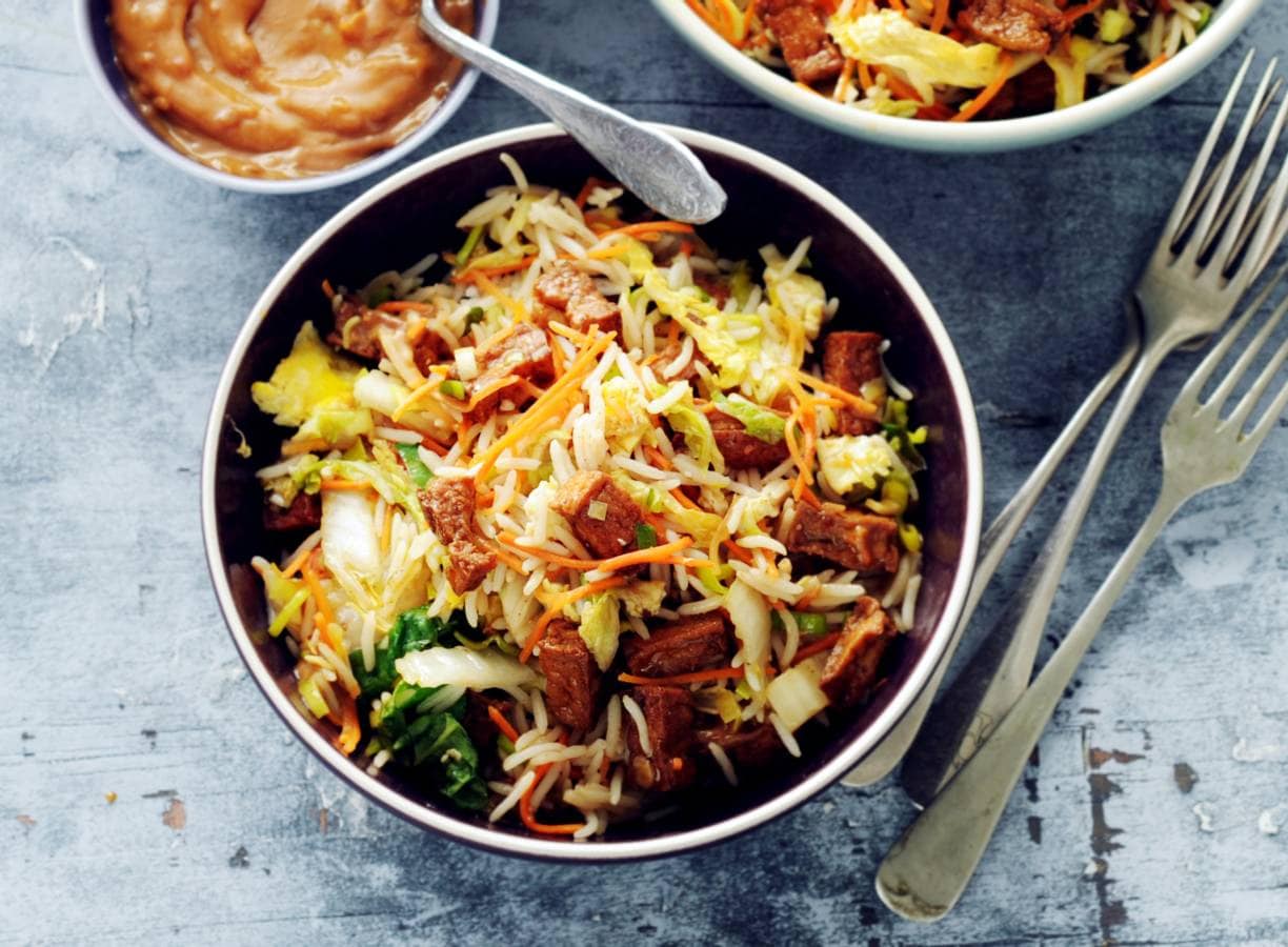 Nasi met tofureepjes