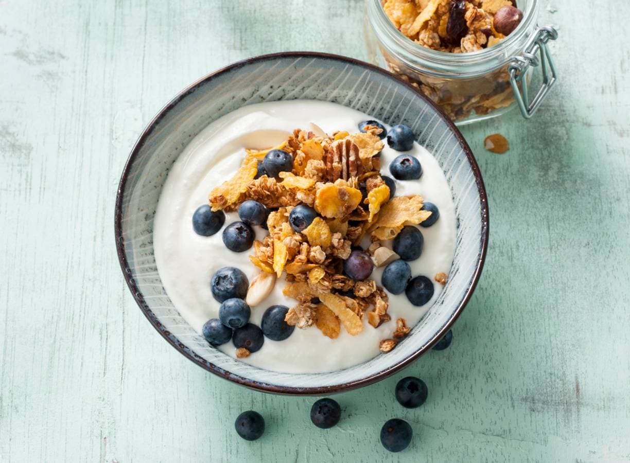 Blauwebessenmuesli