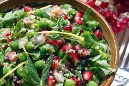 Tony Kitous & Dan Lepard's bulgursalade met erwten en munt