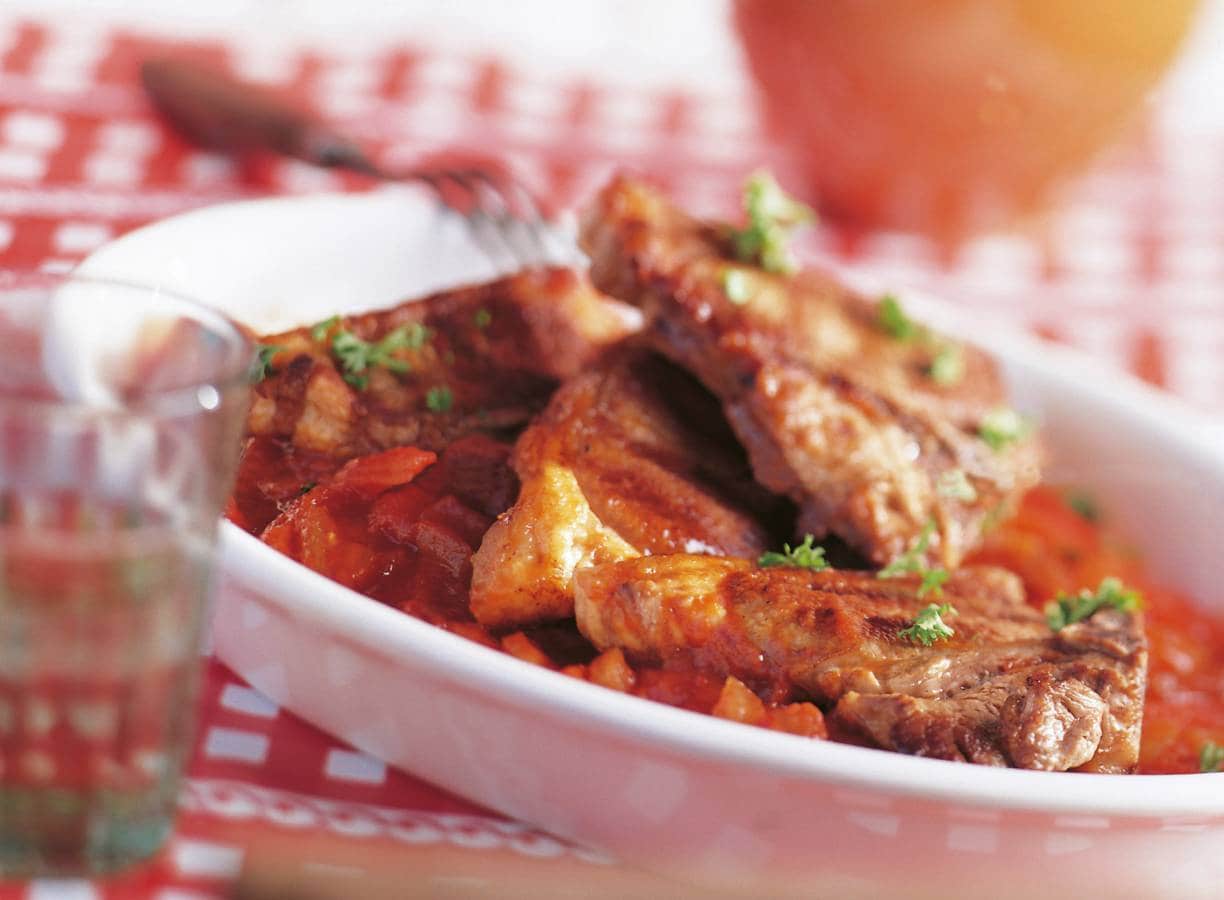 Lamskoteletjes met Baskische saus