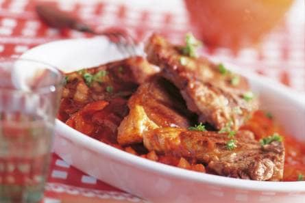 Lamskoteletjes met Baskische saus