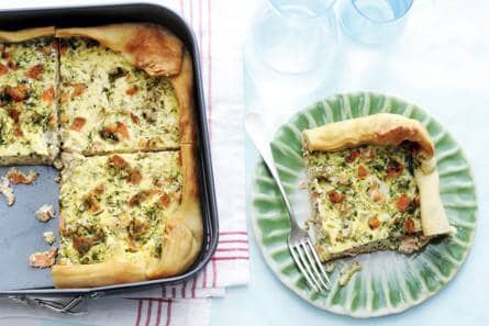 Quiche met twee soorten zalm