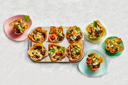 Mini-taco bites in muffinvorm