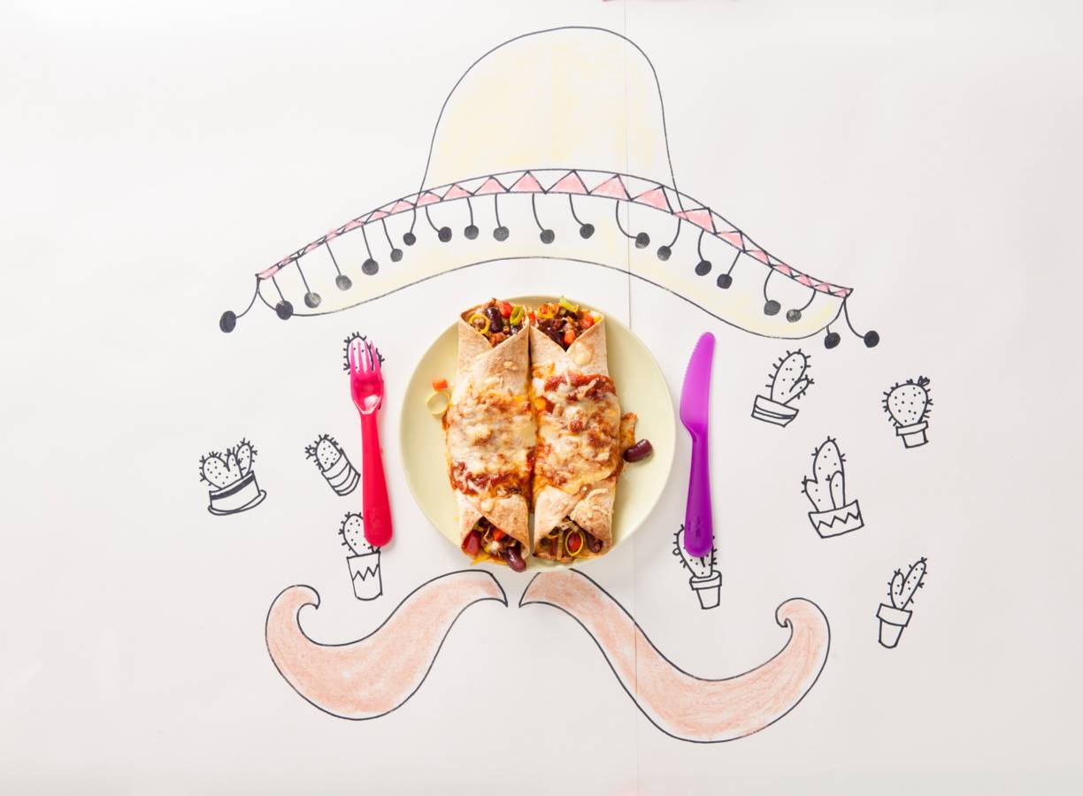 Opperdepop: tortilla’s met gehakt 1-2 jr