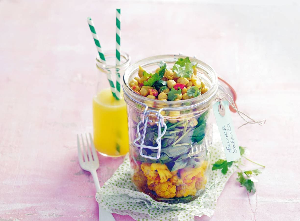 Bloemkool-kikkererwtensalade