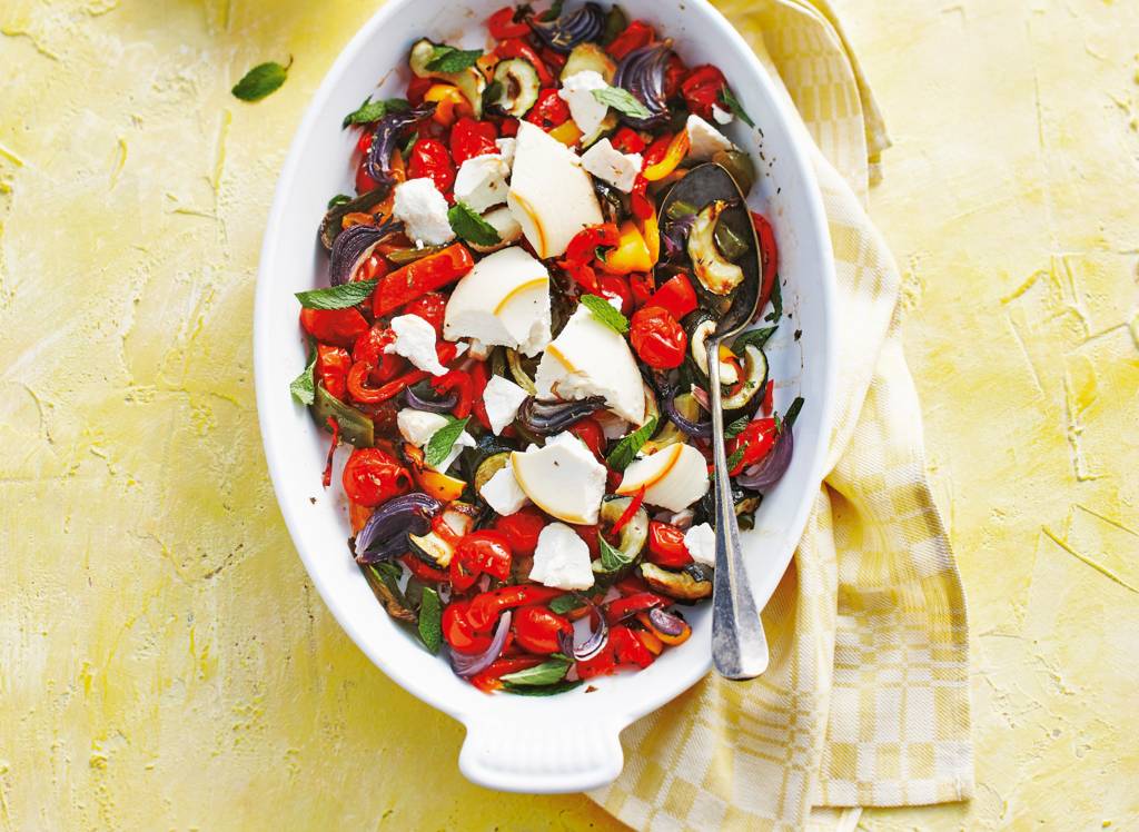 Geroosterde groenten en ricotta uit de oven