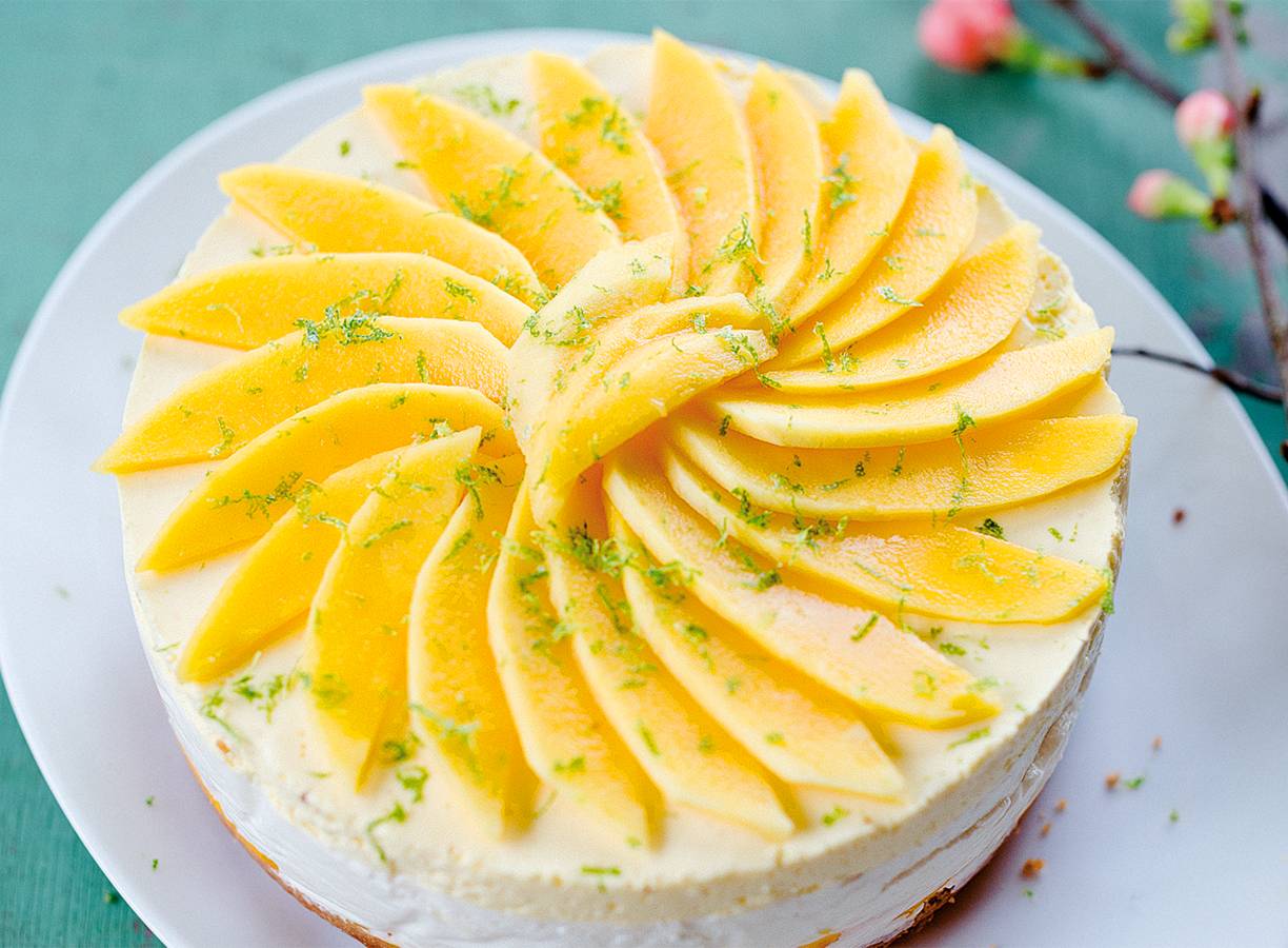 Kokosyoghurttaart met mango