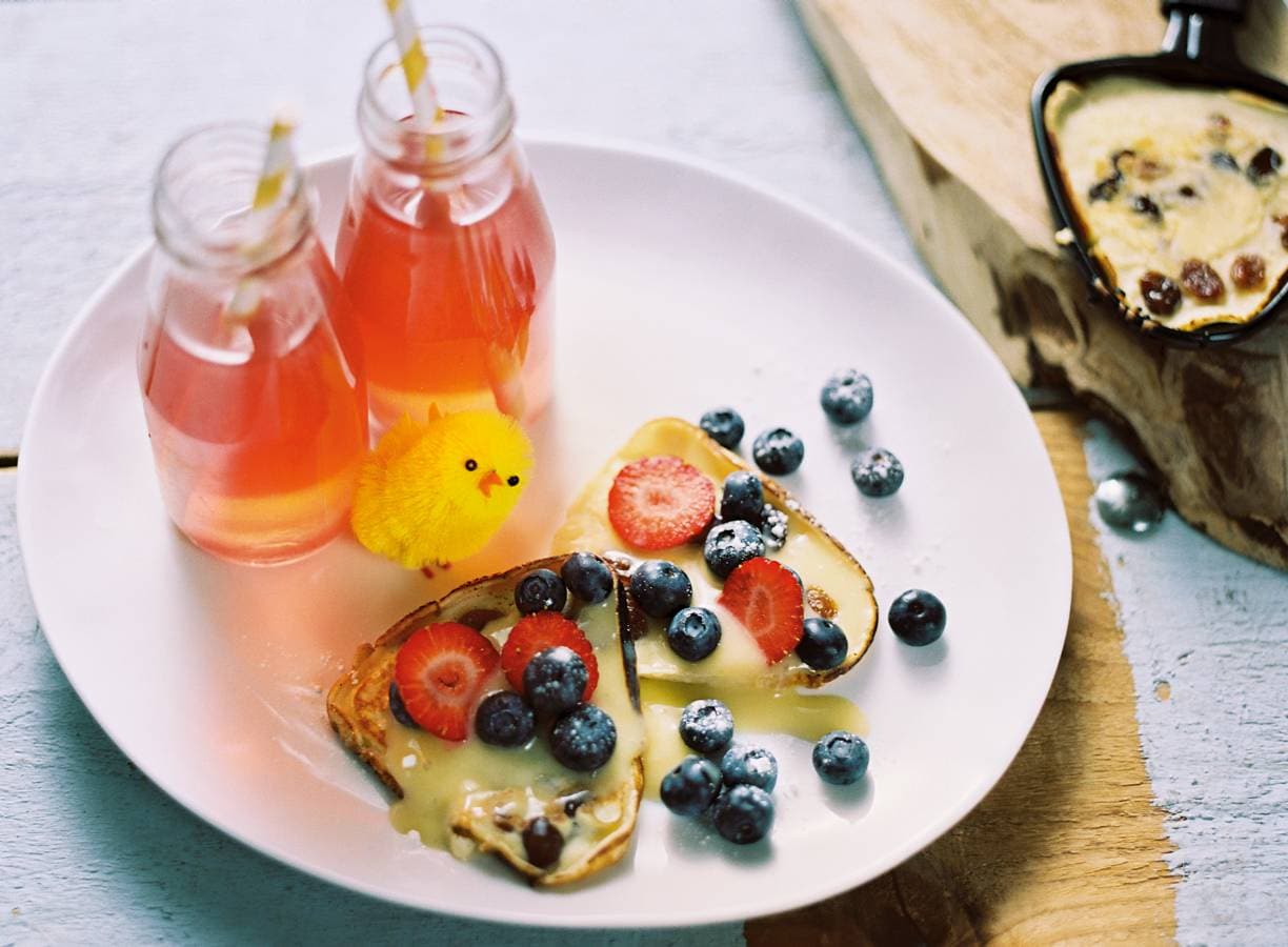 Rozijnenpannenkoekjes met lemon curd