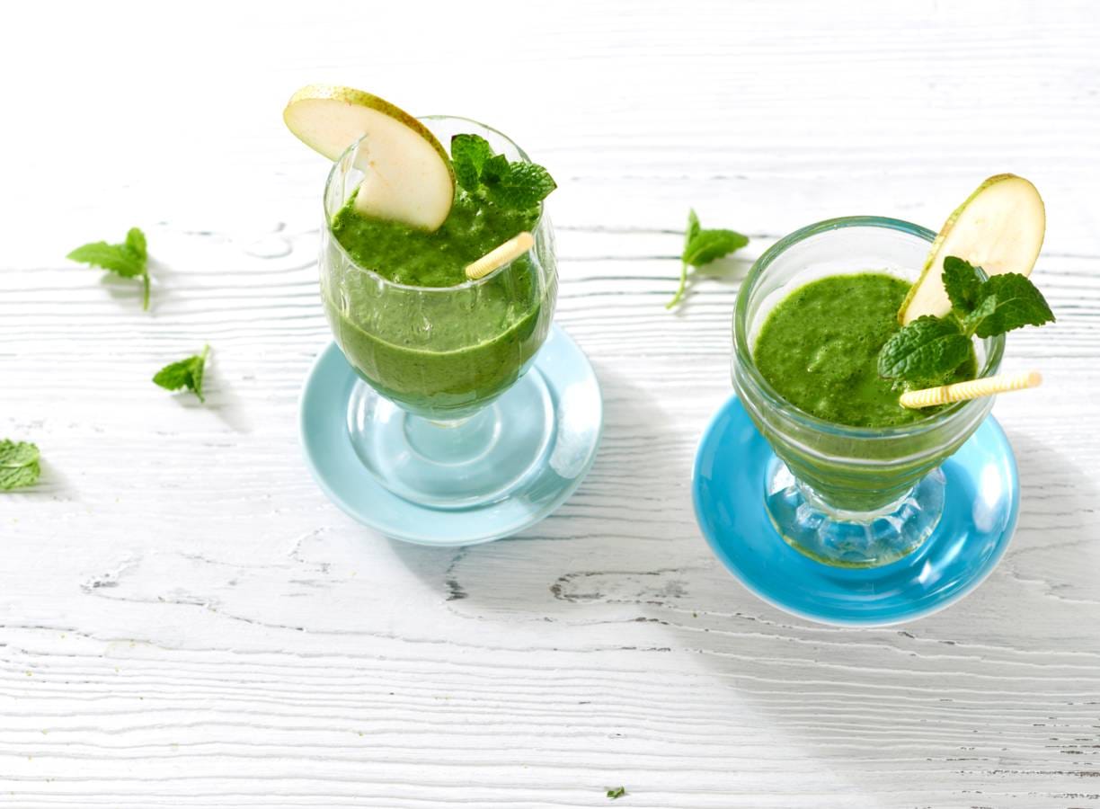 Peer-spinazie-gembersmoothie