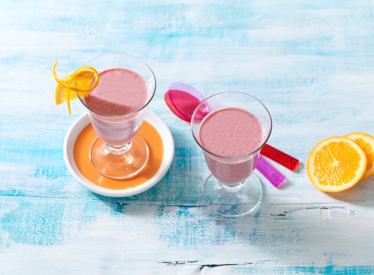 Sinaasappel-kers-banaansmoothie