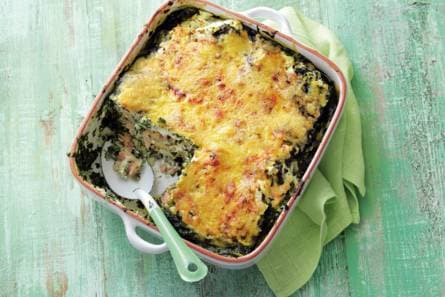 Lasagne met zalm en spinazie