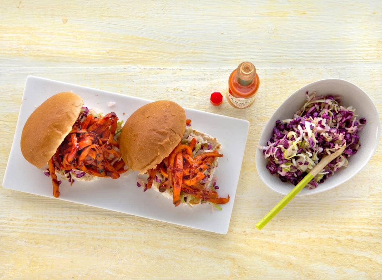 Broodje gerookte wortel (sandwich smoked carrots)
